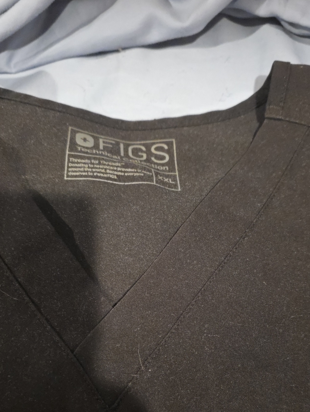 Mens Figs XXL Black Scrub Top